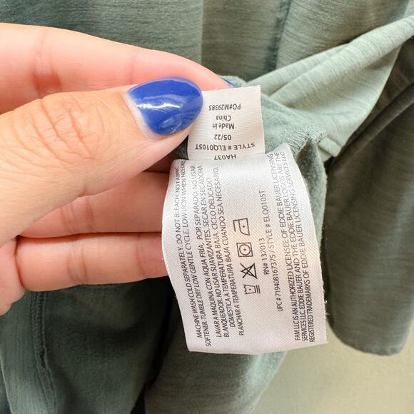 Eddie Bauer Green Space Dye 1/4 Performance Pullover Jacket - Large - Picture 6 of 8